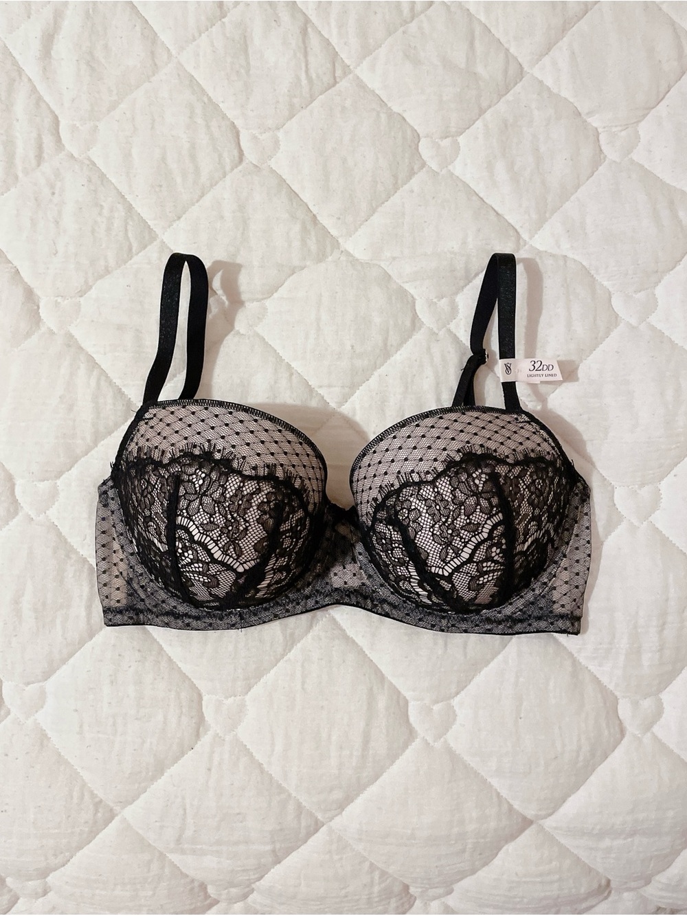 ྀིྀིྀིྀིྀི victoria’s secret dream angels lightly lined demi bra black pink